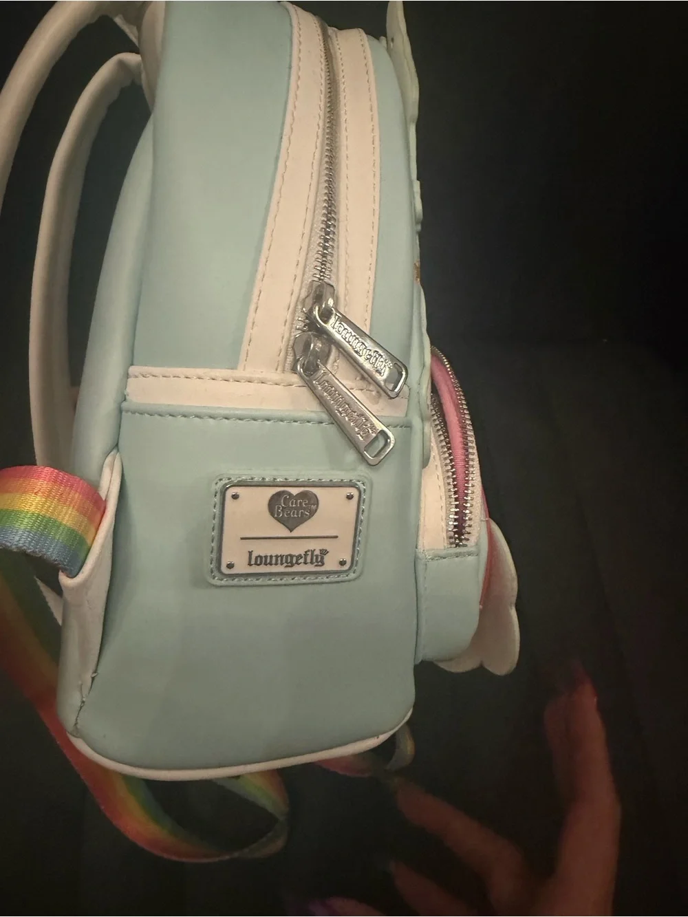 Care Bears Pastel Rainbow Castle Mini Backpack in Light Blue